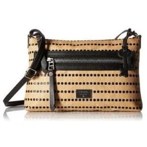 Fossil Fossil Dawson Faux Raffia Crossbody Bag
